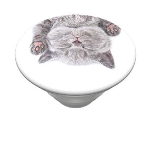 popsockets poptop (top only. base sold separately.): swappable top for popgrip bases, popgrip slide, otter+pop & popwallet+ - cat nap