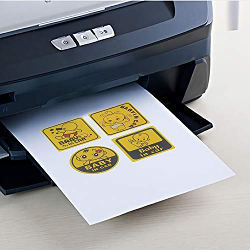 JANDJPACKAGING Printable Sticker Paper-20 Sheets Matte Printable Vinyl for Inkjet Printer-Waterproof Sticker Paper A4 Size (8.5''x11")