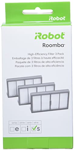 iRobot Authentic Replacement Parts- Roomba s Series High-Efficiency Filter, (3-Pack), White