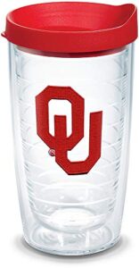 tervis made in usa double walled university of oklahoma sooners insulated tumbler cup keeps drinks cold & hot, 16oz, primary logo