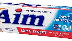 AIM Cavity Protection Toothpaste, Ultra Mint Gel, 5.5 oz. (Pack of 24)