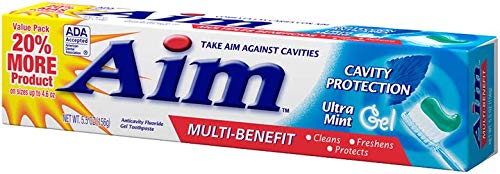 AIM Cavity Protection Toothpaste, Ultra Mint Gel, 5.5 oz. (Pack of 24)