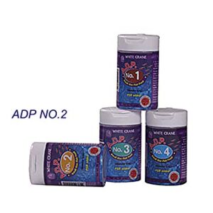 A.D.P. No.2 Powder Type, Tropical Fish Food Floating Mini Micro Pellets for Feed Baby Fry Fish & Small Fish Special High Protein 60% Fish Feed 50 Gram, Growth Fast & Color Enhancing