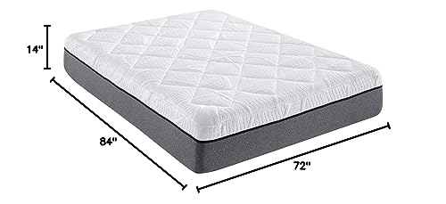 Classic Brands Cool Gel Quilted Memory Foam 14-Inch Mattress | CertiPUR-US Certified | Bed-in-a-Box, California King