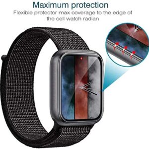 LK 6 Pack Designed for Apple Watch Screen Protector 44mm, Apple Watch SE/Series 6 5 4 44mm & Series 8 7 45mm- Bubble Free Flexible TPU HD Clear Film for iWatch 44mm/45mm