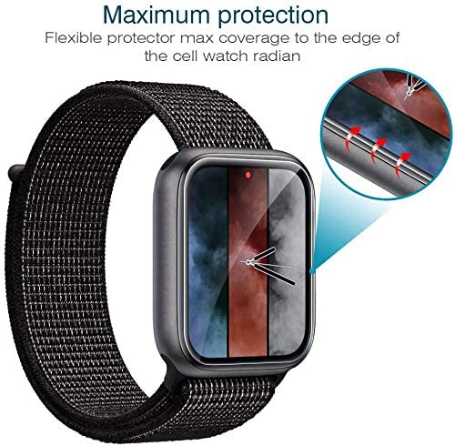 LK 6 Pack Designed for Apple Watch Screen Protector 44mm, Apple Watch SE/Series 6 5 4 44mm & Series 8 7 45mm- Bubble Free Flexible TPU HD Clear Film for iWatch 44mm/45mm