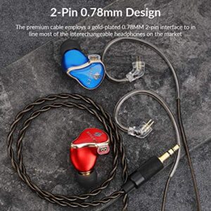 HIDIZS BL4.4 Replacement Audio Upgrade Cable, Detachable Earphone Cable 4.4mm Plug Headphone Balanced Cord- 2 Pin 0.78mm IEM Cable for MS4 MS2 MS1 KZ ES4 ZSR ZST ZSR ED16 ZS10 Headphones (4.4mm)