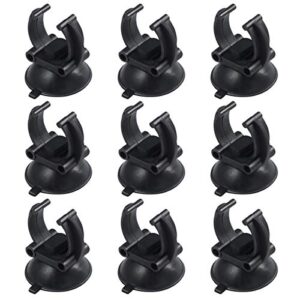popetpop 10pcs aquarium heater suction cups suckers clips holders clamps for fish tank black