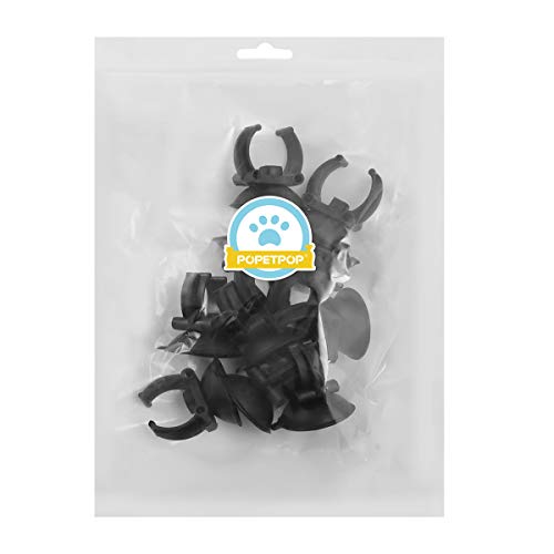 POPETPOP 10Pcs Aquarium Heater Suction Cups Suckers Clips Holders Clamps for Fish Tank Black