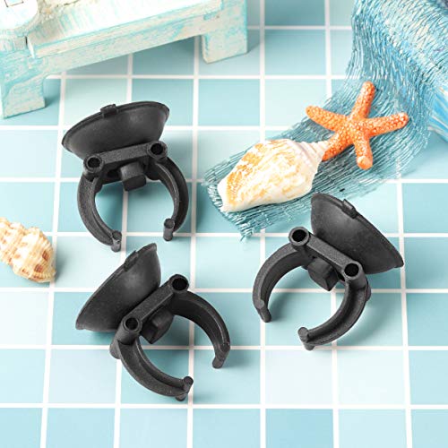 POPETPOP 10Pcs Aquarium Heater Suction Cups Suckers Clips Holders Clamps for Fish Tank Black