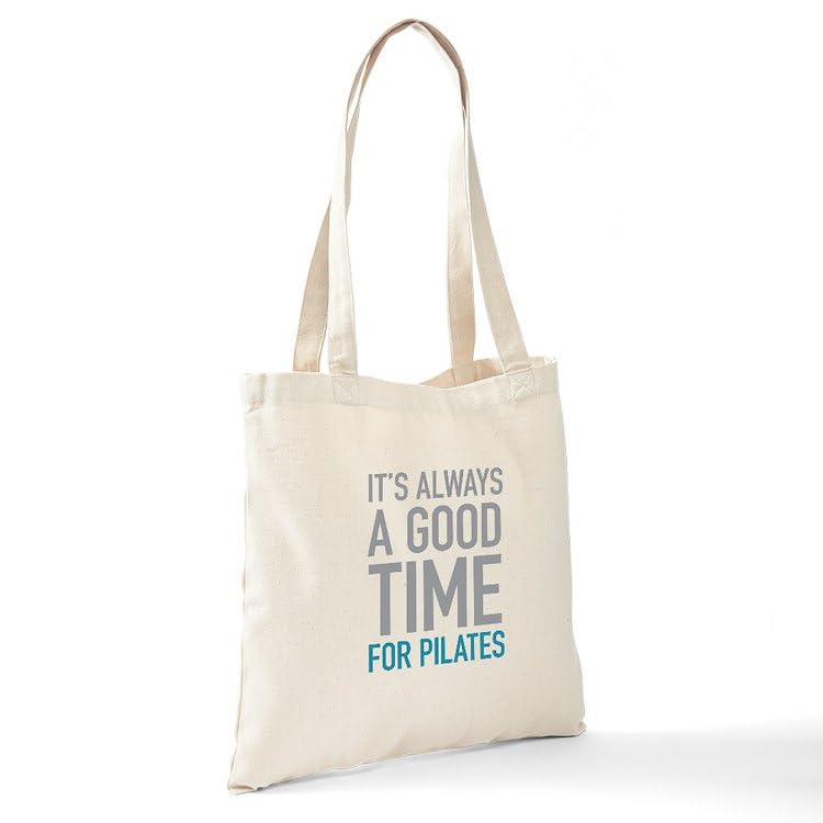 CafePress Pilates Tote Bag Natural Canvas Tote Bag, Reusable Shopping Bag