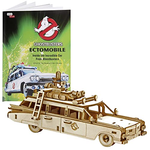 Ghostbusters Ectomobile 3D Wood Puzzle & Model Figure Kit (137 Pcs) - Build & Paint Your Own 3-D Movie Car Toy - Holiday Educational Gift for Kids & Adults, No Glue Required, 12+ 