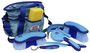 derby originals91-7039-blu premium ringside 8 item horse grooming kits - available in eight colors, light blue/royal blue