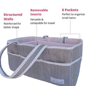 Lily Miles Baby Diaper Caddy Organizer - Nursery Storage Basket Bin Baby Item Blush, Large