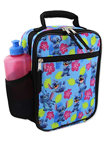 Disney Lilo & Stitch Meal Holder, Girls Boys Soft Insulated School Lunch Box (One Size, Blue)