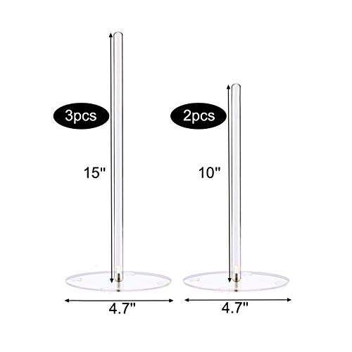 Acrylic Donut Stands Display, Clear Bagels Doughnut Holder for Wedding Birthday Party Treat, 5 pieces