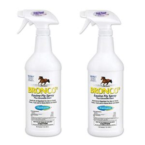 bronco e equine fly spray plus citronella scent, 32 fl oz; okocat natural wood cat litter, long hair breeds, 8.4 lbs (2)