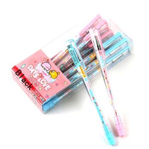 0.38mm premium fine point student style neutral pen needle cartoon lovely south korea fashion with each box of fresh and transparent for primary school students， office pens writing (black ink）