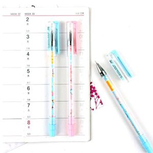 0.38mm Premium Fine Point Student Style Neutral Pen Needle Cartoon Lovely South Korea Fashion with Each Box of Fresh and Transparent for Primary School Students， Office Pens writing (black ink）