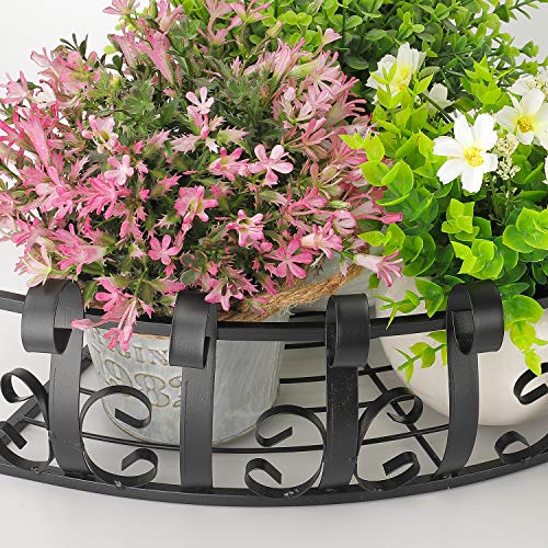 FOYO Floating Corner Shelves for Flower Plants, Metal Kitchen Corner Shelf Stand Pack of 2 (Middle Size-9'')