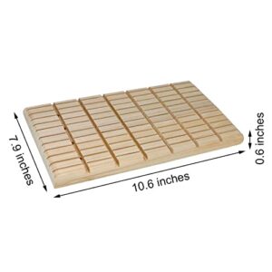 Rabbit Scratching Pad Wooden Scratch Pad Bunny Feet Pad for Rabbit Chinchilla Guinea Pig (A)