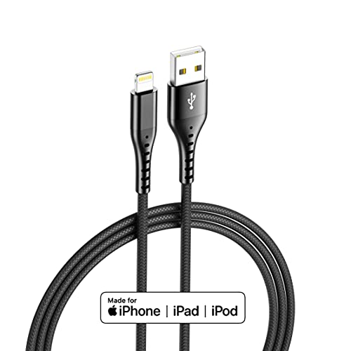 4Colored Lightning Cable 6FT Charger Rapid Cord 4Packs Apple MFi Certified Long USB Charging Cord for Apple iPhone 12/11Pro/11/XS MAX/XR/X/8/7/6/6S/Plus, iPad Pro/Air/Mini