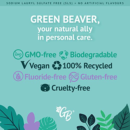 Green Beaver All Natural Organic Toothpaste, Vegan, Fluoride Free & Gluten Free Toothpaste, Frosty Mint Flavor, 75ml, 3 Pack