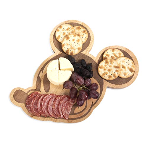 TOSCANA - a Picnic Time brand - Disney Mickey Mouse Disney Classics Mickey Mouse Cutting Board - Wood Cheese Board - Charcuterie Board