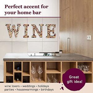 Metal Wine Cork Holder | Modern Wine Gifts, Best Housewarming Gifts, Bar Decor for Home | Home Decor (Wine)