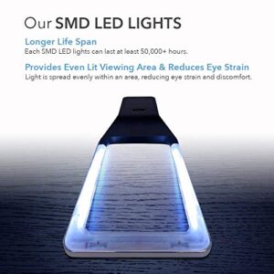 [Rechargeable] 4X Magnifying Glass with [Anti-Glare & Fully Dimmable LEDs]-Evenly Lit Viewing Area-The Brightest & Best Reading Magnifier for Small Prints, Low Vision Seniors, Macular Degeneration