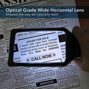 [Rechargeable] 4X Magnifying Glass with [Anti-Glare & Fully Dimmable LEDs]-Evenly Lit Viewing Area-The Brightest & Best Reading Magnifier for Small Prints, Low Vision Seniors, Macular Degeneration