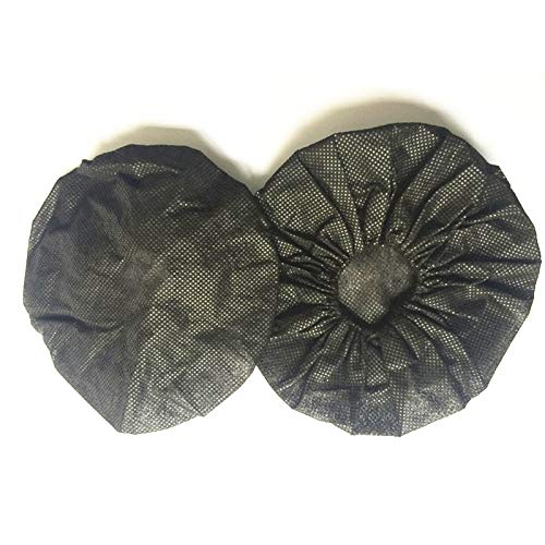 100 Pack Black Stretchable Headphone Ear Covers Sanitary Non-Woven Headset Covers Hygiene Ear Pads Cushions for Earmuff-Style Gaming Headphone/VR Headset/Most Large-Size Headphones 11cm