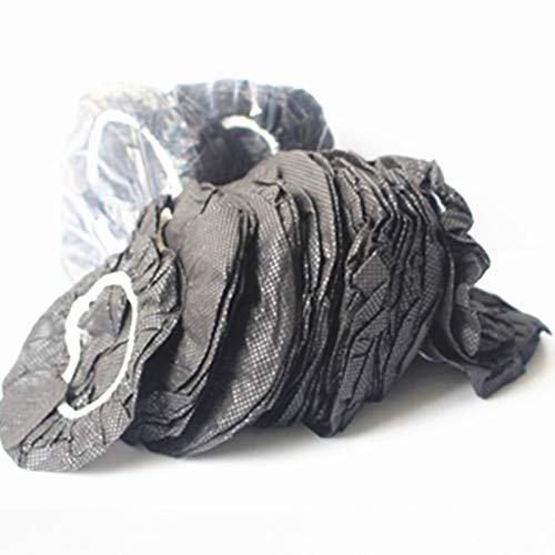 100 Pack Black Stretchable Headphone Ear Covers Sanitary Non-Woven Headset Covers Hygiene Ear Pads Cushions for Earmuff-Style Gaming Headphone/VR Headset/Most Large-Size Headphones 11cm