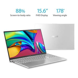 Asus Vivobook 15 Thin and Light Laptop, 15.6” Full HD, AMD Quad Core R5-3500U CPU, 8GB DDR4 RAM, 128GB SSD + 1TB HDD, AMD Radeon Vega 8 Graphics, Windows 10 Home, F512DA-EB55-SL, Transparent Silver