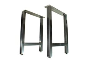 metal table legs - h style - rustic industrial finish - made in the usa