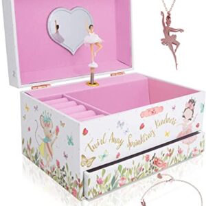 Memory Building Co. Ballerina Jewelry Box Set for Kids - Age 6+ Gifts