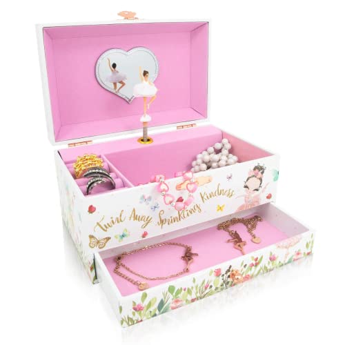 Memory Building Co. Ballerina Jewelry Box Set for Kids - Age 6+ Gifts