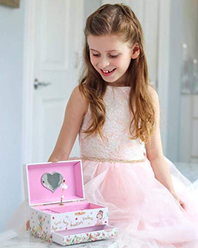 Memory Building Co. Ballerina Jewelry Box Set for Kids - Age 6+ Gifts