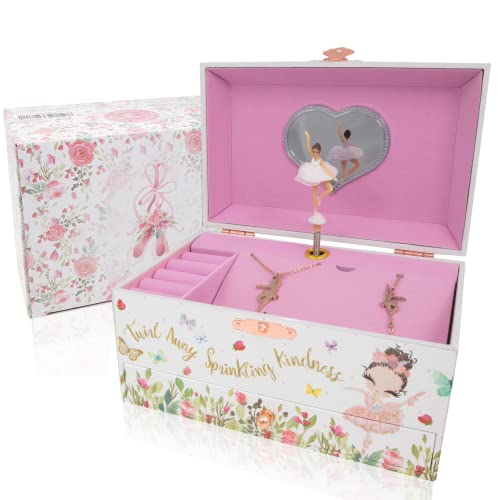 Memory Building Co. Ballerina Jewelry Box Set for Kids - Age 6+ Gifts