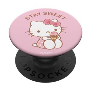hello kitty with ice cream pink stay sweet popsockets standard popgrip