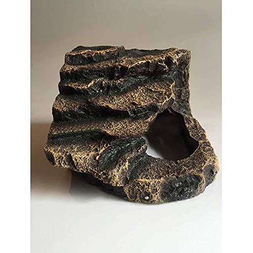 OMEM Turtle Hide, Turtles Hide Habitat Lizard Hidden cave, humidified Habitat Decoration (Small)