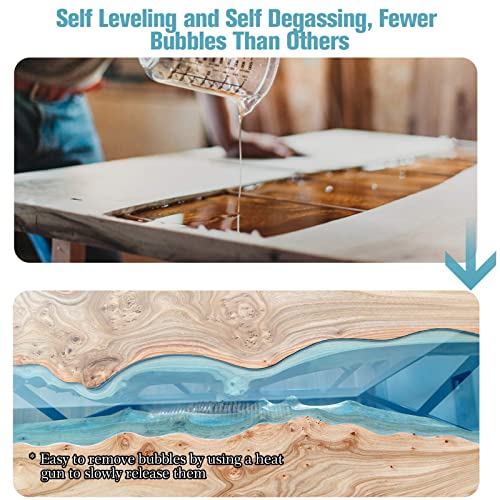 16oz Premium Clear Epoxy Resin Kit Casting and Coating for River Table Tops, Art Casting Resin,Jewelry Projects, DIY,Tumbler Crafts, Molds, Art Painting, Easy Mix 1:1 Ratio (16oz)