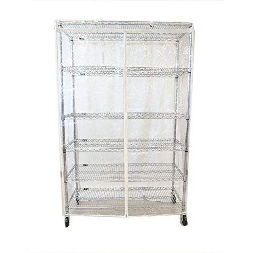 Formosa Covers | Storage Shelving Unit Cover Crystal Clear See Through PVC - Keep Garage, Kitchen, Business, Outdoor Storage Neat and Clean - fits Racks 48 W x18 D x 72 H inches (Cover only)