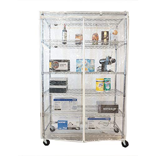 Formosa Covers | Storage Shelving Unit Cover Crystal Clear See Through PVC - Keep Garage, Kitchen, Business, Outdoor Storage Neat and Clean - fits Racks 48 W x18 D x 72 H inches (Cover only)