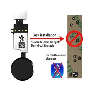 GVKVGIH Latest Home Button Replacement for iPhone 7 7Plus 8 8Plus, Home Button Main Key Flex Cable Assembly Replacement with Repair Tools for iPhone 7 7P 8 8P (Version4.0 Black)