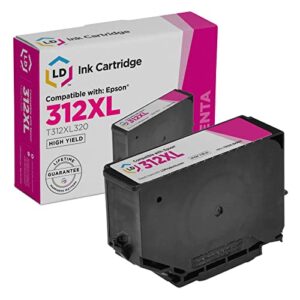 ld products remanufactured ink cartridge replacement for epson 312xl t312xl320 high yield (magenta) for use in expression xp-15000, xp-8500
