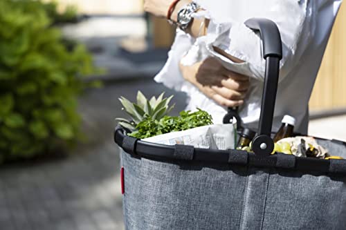 reisenthel carrybag twist silver - Sturdy shopping basket with plenty of storage space and practical inner pocket - Elegant and water-repellent design