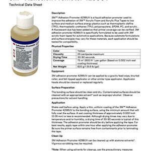 3M 4298UV Adhesion Promoter - Tape Primer 4 fl oz / 118 ml Bottle Only, No Felt Tip Dispenser