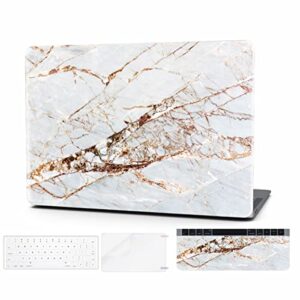 timocy compatible with macbook pro 13 inch case (a2159/a1706/a1989/a1708) 2016-2019 version with touchbar,marble plastic hard shell case with keyboard cover, screen protector,abstract slash marble