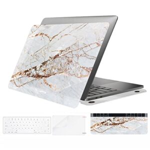 Timocy Compatible with MacBook Pro 13 inch Case (A2159/A1706/A1989/A1708) 2016-2019 Version with Touchbar,Marble Plastic Hard Shell Case with Keyboard Cover, Screen Protector,Abstract Slash Marble